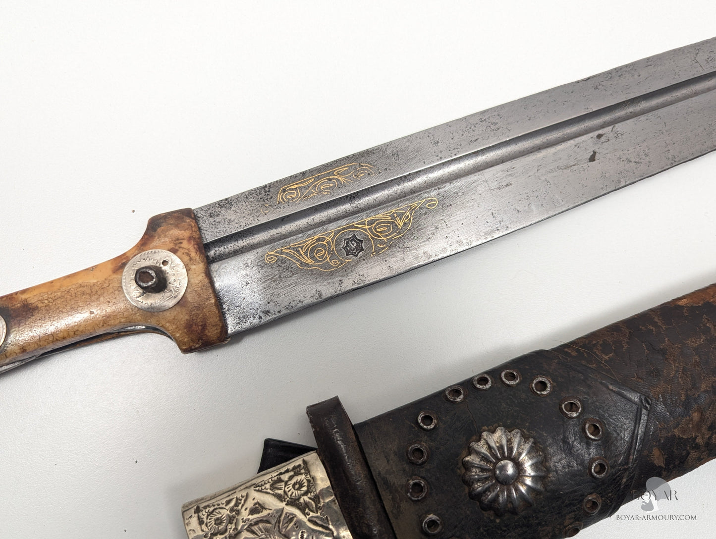 Ottoman Kindjal Gold Koftgari Sword