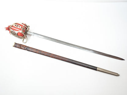 Scottish Basket Hilted Sword By Wilkinson Named Percy Hugh Mcmonagle Royal Scots Fusiliers