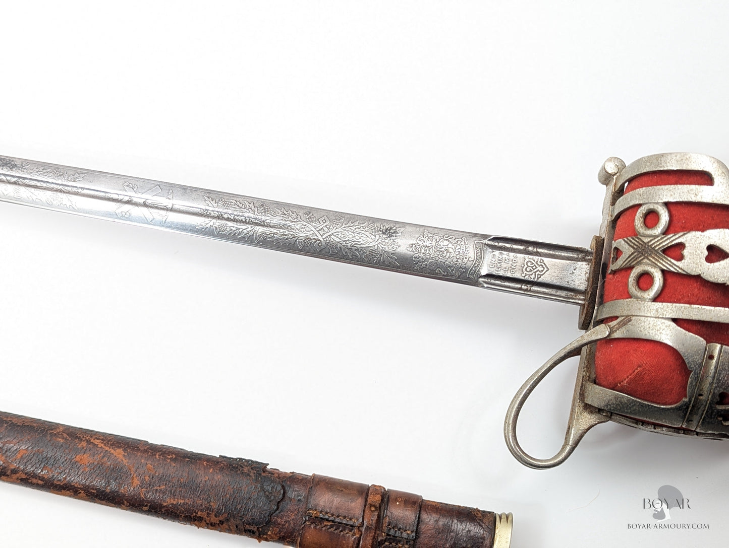 Scottish Basket Hilted Sword By Wilkinson Named Percy Hugh Mcmonagle Royal Scots Fusiliers