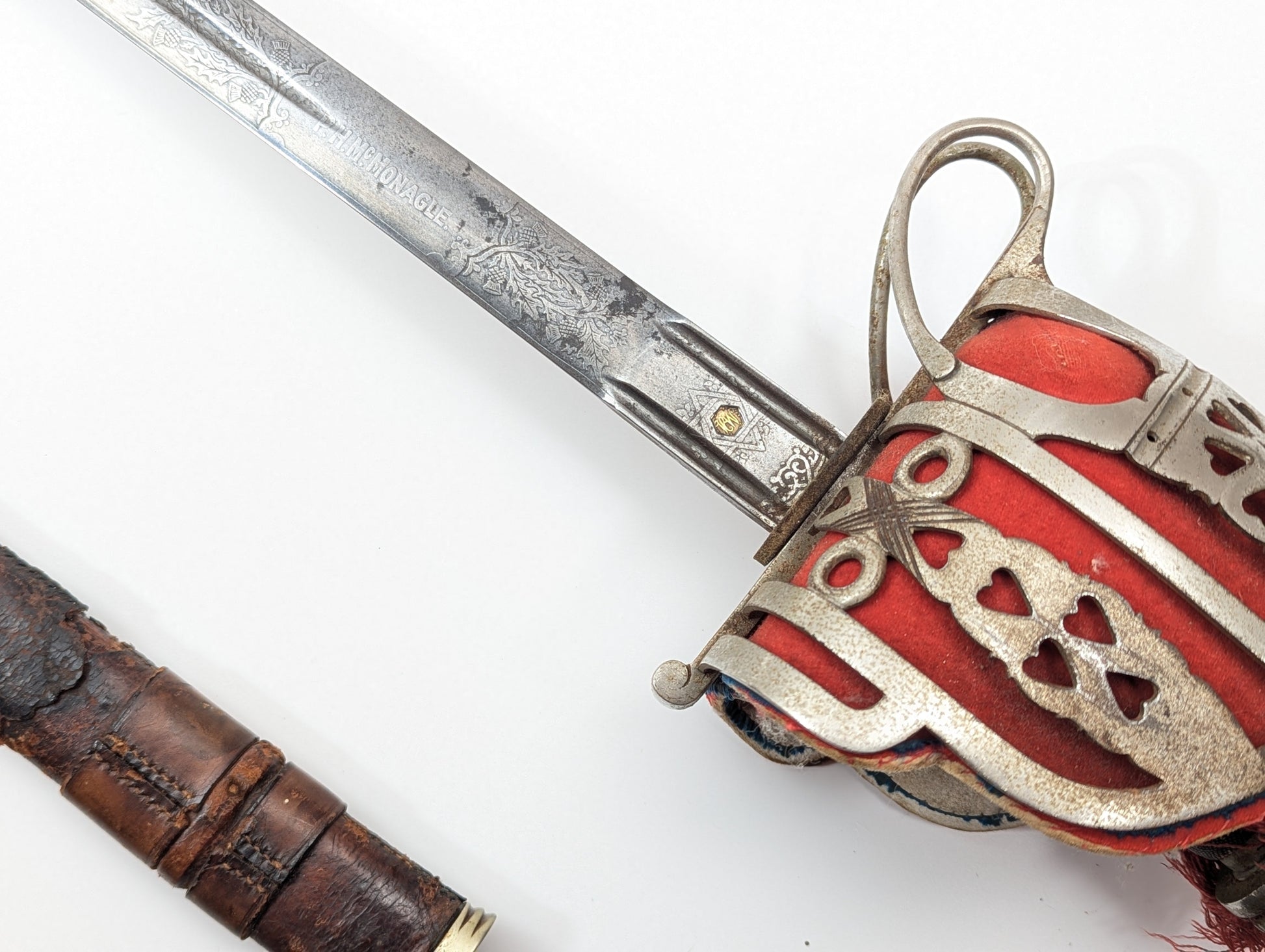 Scottish Basket Hilted Sword By Wilkinson Named Percy Hugh Mcmonagle Royal Scots Fusiliers