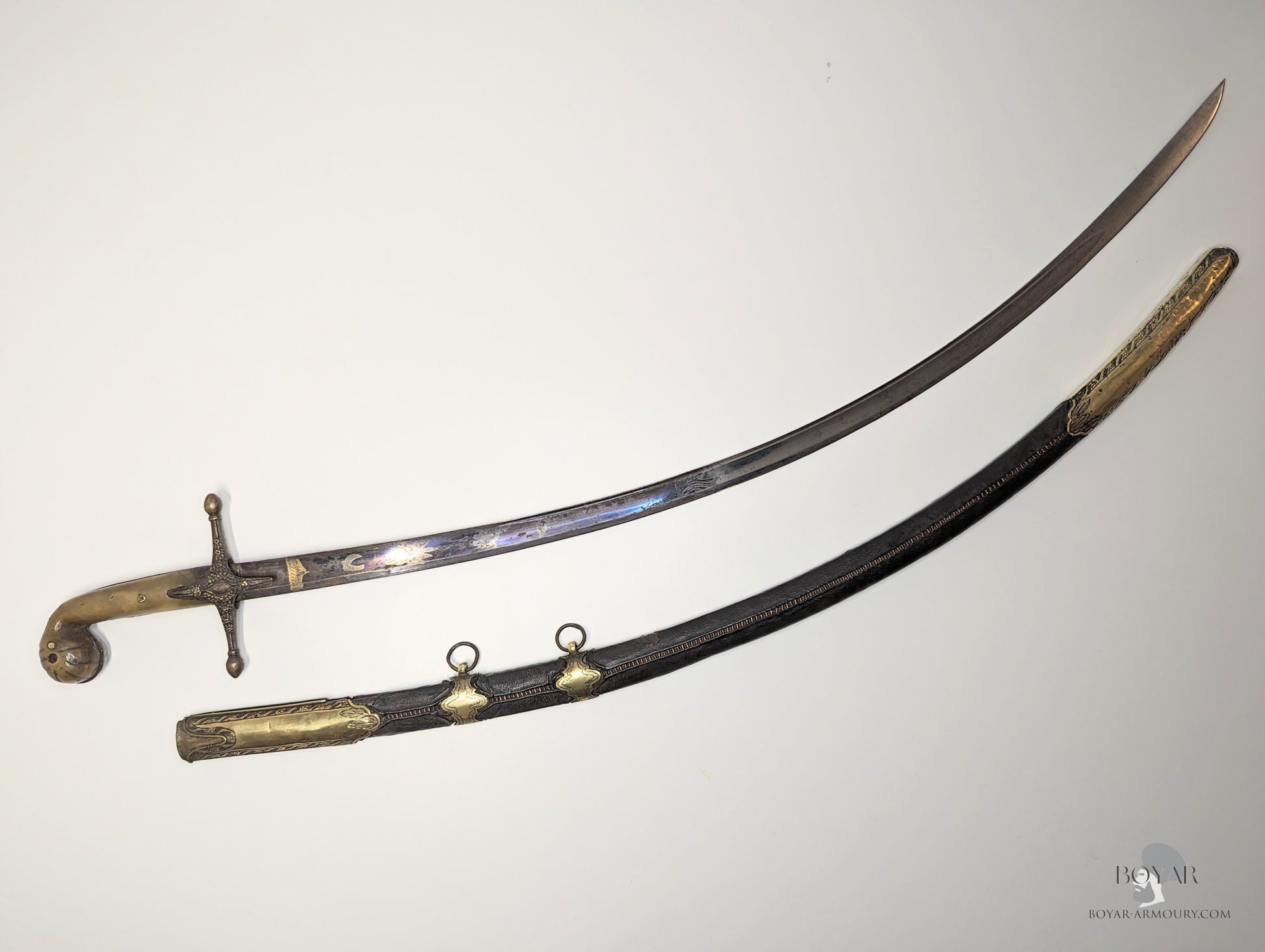 Shamshir Blue & Gilt Blade Sword