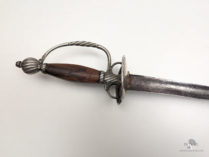 Silver Hilted Georgian Colichemarde Smallsword Sword