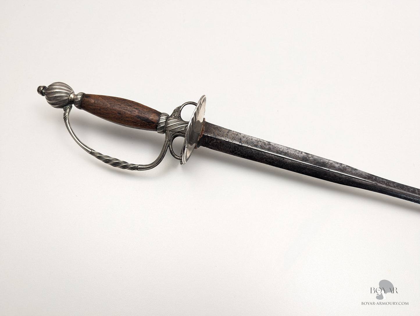 Silver Hilted Georgian Colichemarde Smallsword Sword