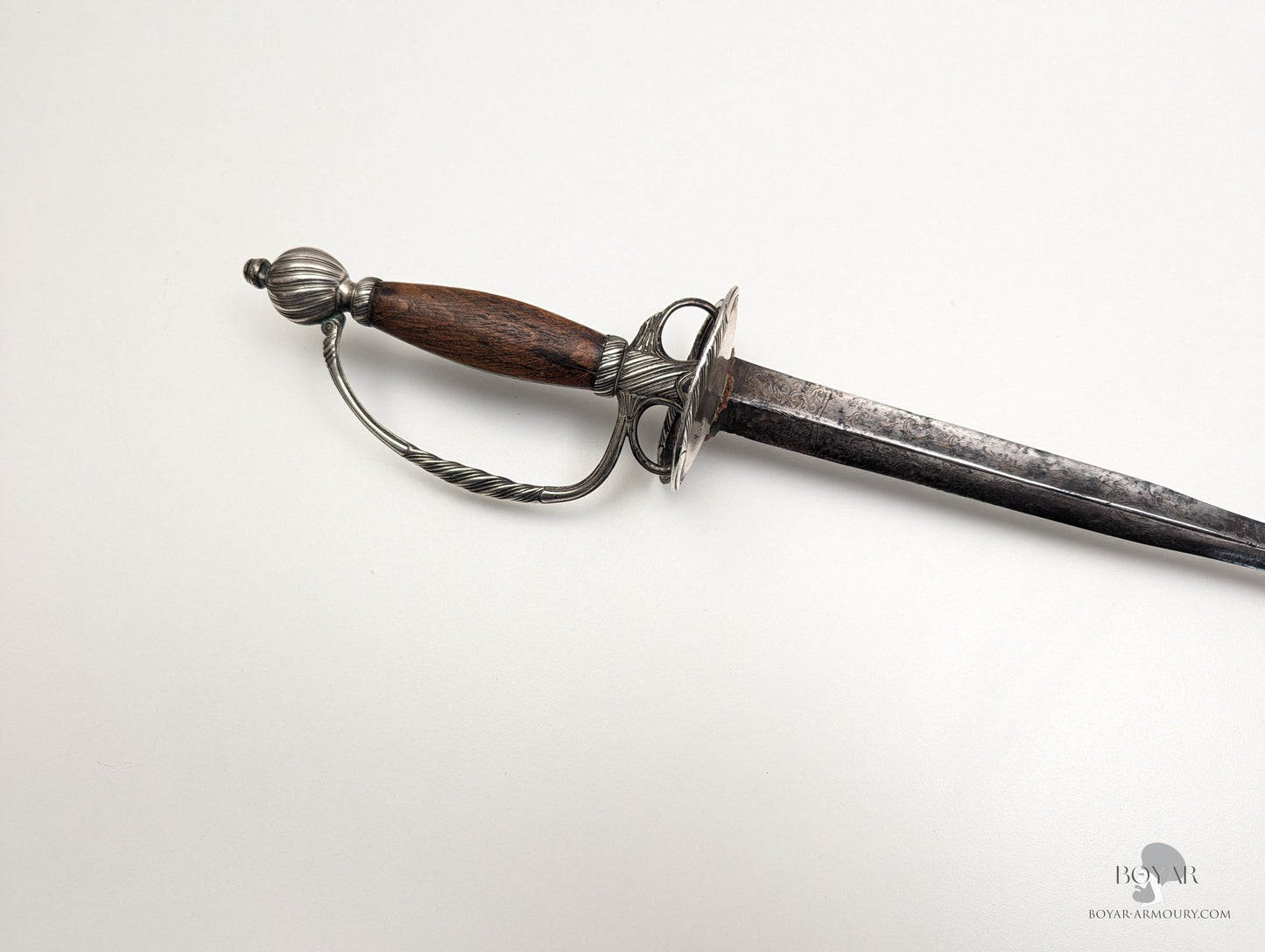 Silver Hilted Georgian Colichemarde Smallsword Sword
