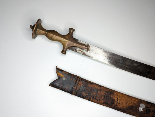Spear Point Tulwar With Original Scabbard Sword