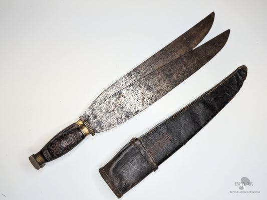 Very Rare Set Of Unusual Húdiédao China Mid 19Th Century Sword