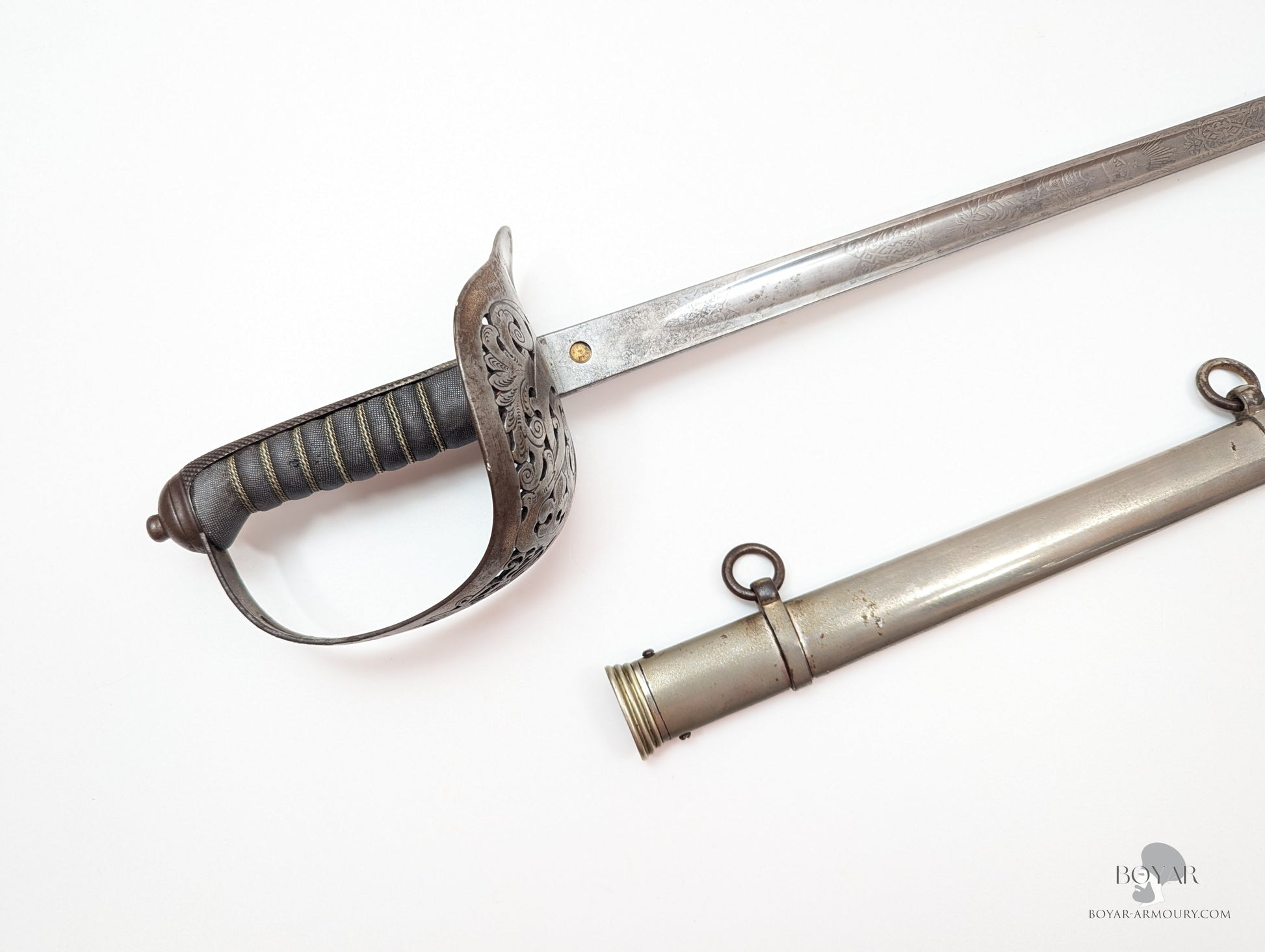 Victorian 1897 Pattern Piquet Weight Officer’s Sword By Pillin Retailed Hawkes & Co Piccadilly