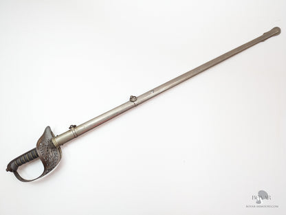 Victorian 1897 Pattern Piquet Weight Officer’s Sword By Pillin Retailed Hawkes & Co Piccadilly