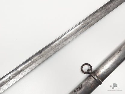 Victorian ’Patent Solid Hilt’ Sword of Boer War KIA Officer Sword